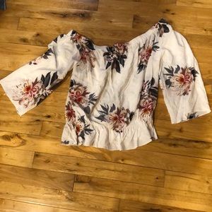 Off the shoulder floral top